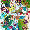 Naturaleza. Acrílico y collage con flores naturales. 90x40	