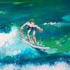 Surfista. Oleo sobre cartón. 0,20 x 0,30. Año 2013	