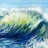 Estudio de ola. Oleo sobre tela. 0,40 x 0,50. Año 2017	