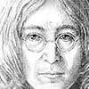 John Lennon, dibujo a lápiz,  33 x 24 cm