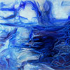 Variaciones en azul, Técnica mixta, 65 x 50 cm, 2022	